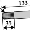 Bolt 1/2''UNFx133 - 8.8 m. låsemøtrik