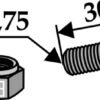 Bolt M12x1,75x30 m. låsemøtrik