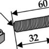 Bolt M12x1,75x60 m. låsemøtrik