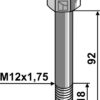 Bolt M12x1,75x92 - 12.9