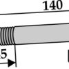 Bolt M14x2x140 m. låsemøtrik