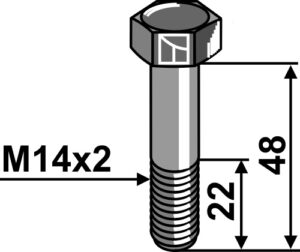 63-1448 Bolt M14x2x48 - 8.8