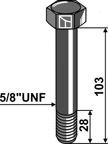 Bolt 5/8''UNFx103 - 8.8
