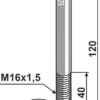 Bolt M16x1,5x120 m. låsemøtrik