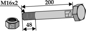 63-16200 Bolt M16x2x200 m. låsemøtrik