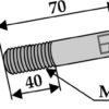 Bolt M16x2x70 m. låsemøtrik