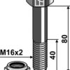 Bolt M16x2x80 m. låsemøtrik