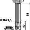 Bolt M16x1,5x85 m. låsemøtrik