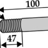 Bolt M18x1,5x100 m. låsemøtrik