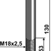 Bolt M18x2,5x130 m. låsemøtrik