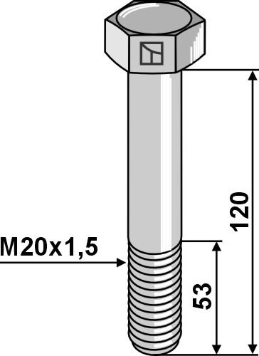 Bolt M20x1,5x120 - 10.9