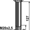 Skrue M20x2,5x127 - 10.9