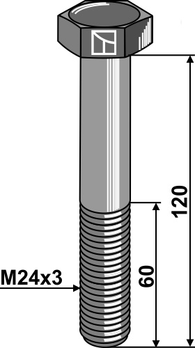 Bolt M24x3x120 - 10.9