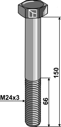 Bolt M24x3x150 - 10.9