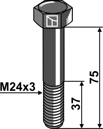 Skrue M24x3x75 - 10.9