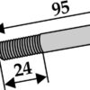 Bolt 3/8''UNFx95 - 8.8 m. låsemøtrik