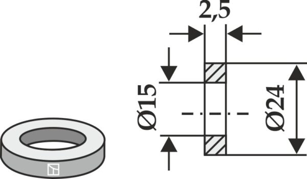 Skive Ø24x2,5xØ15