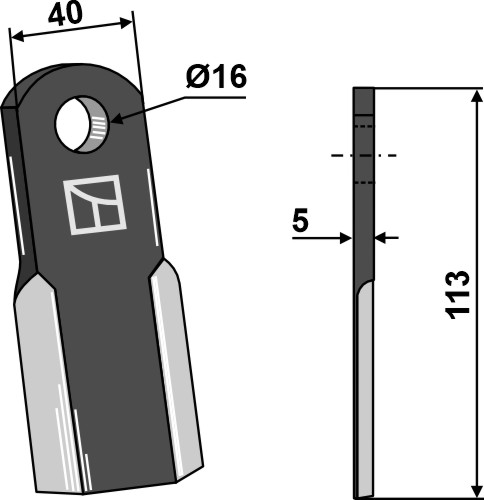 Kniv 113x40mm