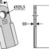 Kniv - lige 150x60mm