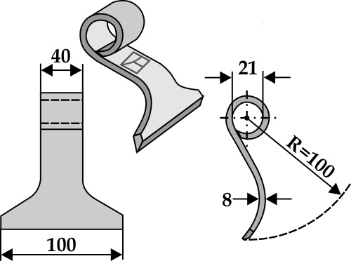 Slagle 100x40mm