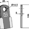 Kniv - lige 120x40mm