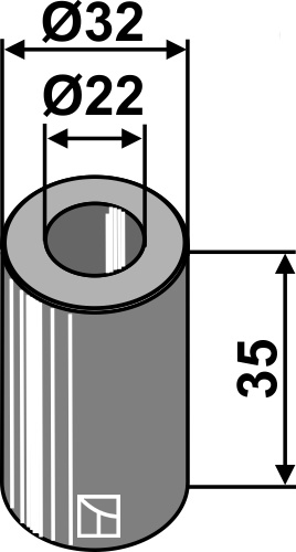 Bøsning 35xØ22xØ32