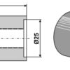 Bøsning indvendig 49,5xØ12,5xØ30