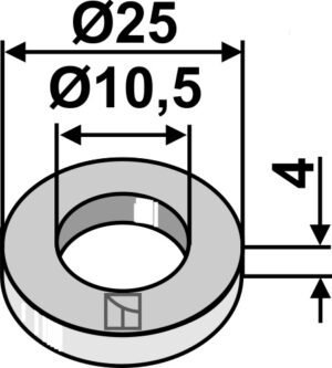 63-agr-55 Skive Ø25x4xØ10,5