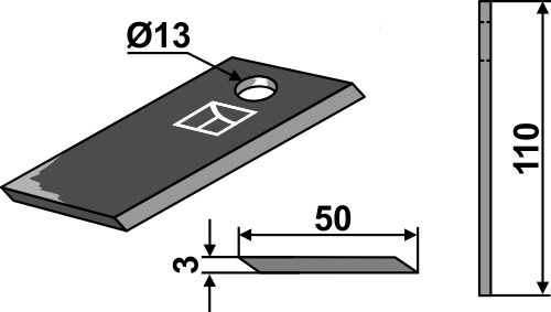 Kniv 110x50mm