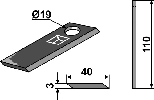 Kniv 110x40mm
