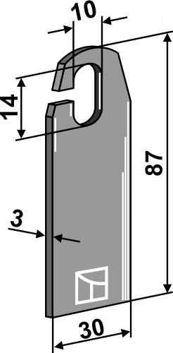 Beluftningskniv 87x30mm