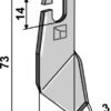 Vingeklinge 73x30mm - venstre