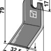 Beluftningskniv 79x32,5mm