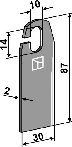 Beluftningskniv 87x30mm