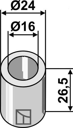 Bøsning 25,6xØ16xØ24