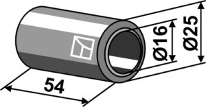 63-bom-67 Bøsning 54xØ16xØ25