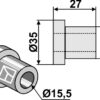 Bøsning indvendig 27xØ15,5xØ25,5
