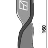 Slagle kniv vredet 160x40mm