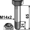 Bolt M14x2x65 m. låsemøtrik