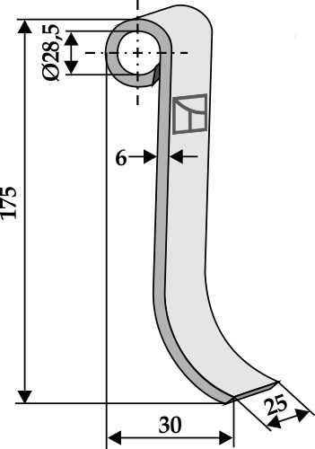 Slagle 175x25mm