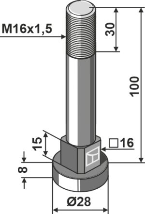 Skrue M16x1,5 - 10.9