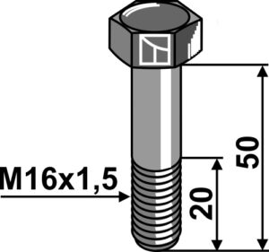 63-buc-900 Bolt M16x1,5 x 50 - 10.9