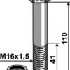 Bolt M16x1,5x110 m. låsemøtrik