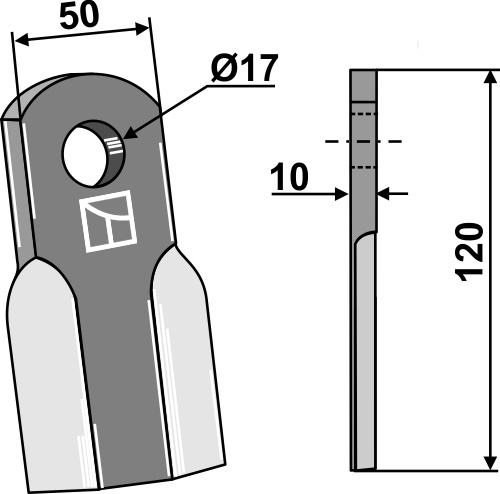 Kniv 120x50mm