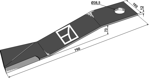 Kniv 760mm - venstre