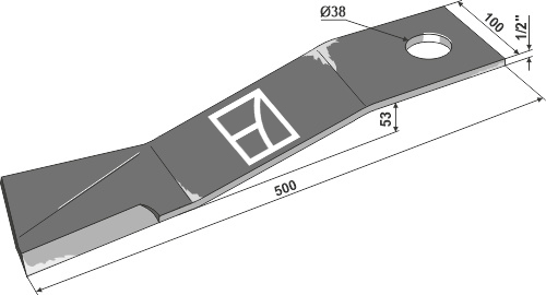 Kniv 500mm - venstre