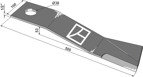 Kniv 500mm - højre