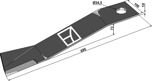 Kniv 695mm - venstre