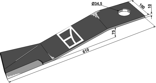 Kniv 610mm - venstre