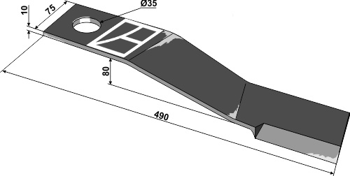 Kniv 490mm - højre
